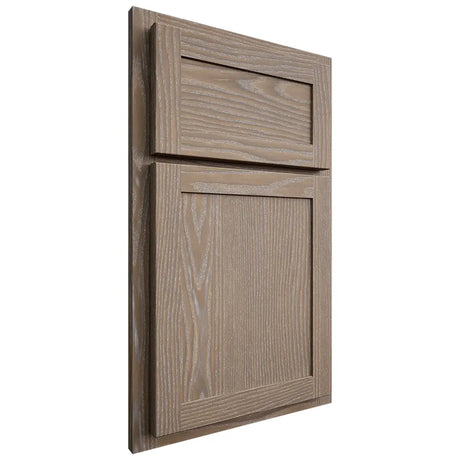 Shiloh Cabinetry Partial Overlay Malibu White Oak Plain Cut Almond Door