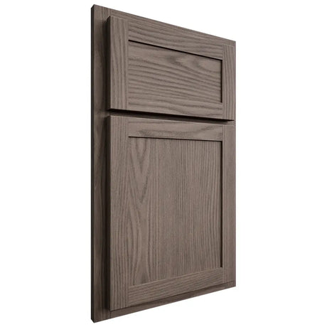 Shiloh Cabinetry Partial Overlay Malibu White Oak Plain Cut Clay Door