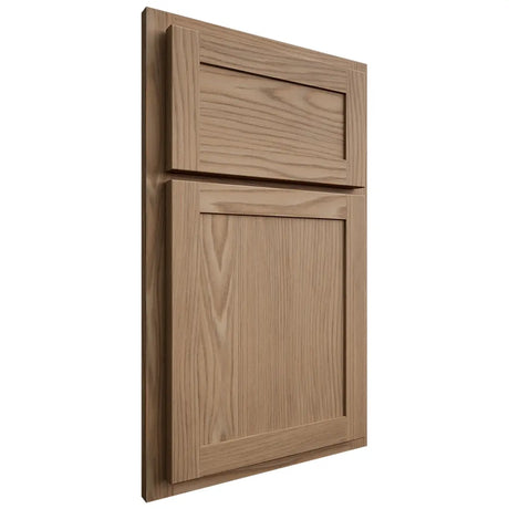 Shiloh Cabinetry Partial Overlay Malibu White Oak Plain Cut Natural Door