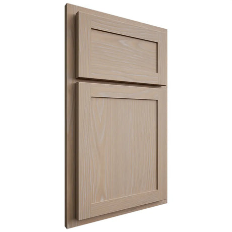 Shiloh Cabinetry Partial Overlay Malibu White Oak Plain Cut Straw Door