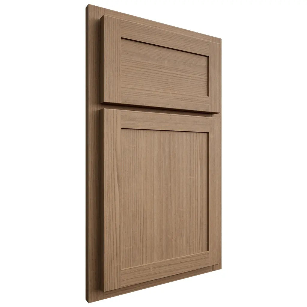 Shiloh Cabinetry Partial Overlay Malibu White Oak Quarter Sawn Natural Door
