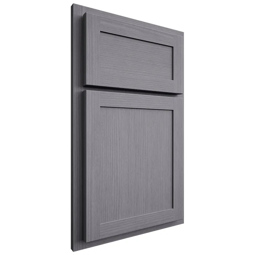 Shiloh Cabinetry Partial Overlay Malibu White Oak Rift Cut Cadet Door