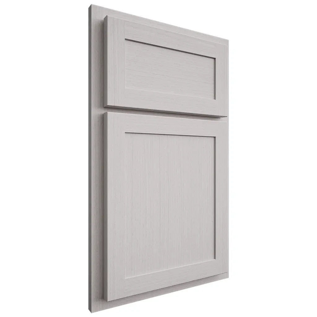 Shiloh Cabinetry Partial Overlay Malibu White Oak Rift Cut Cotton Door