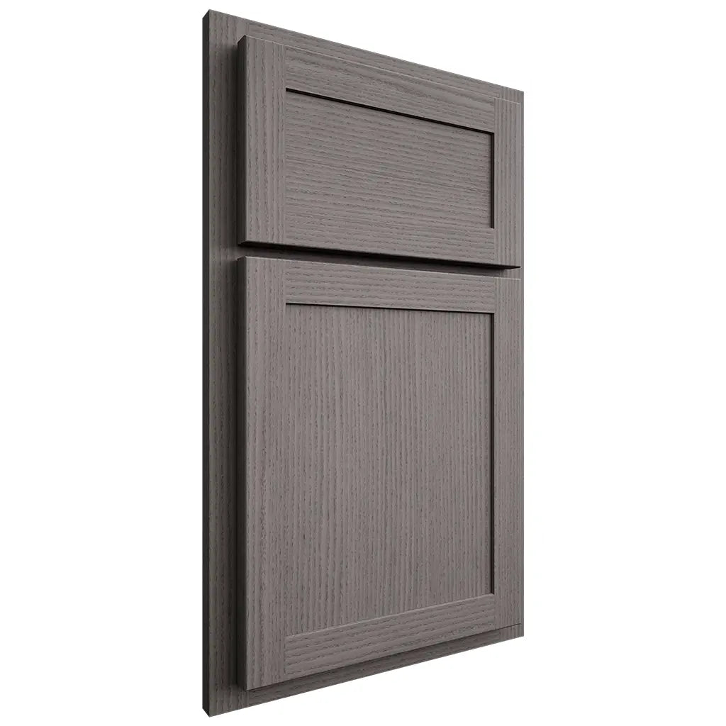 Shiloh Cabinetry Partial Overlay Malibu White Oak Rift Cut Flagstone Door