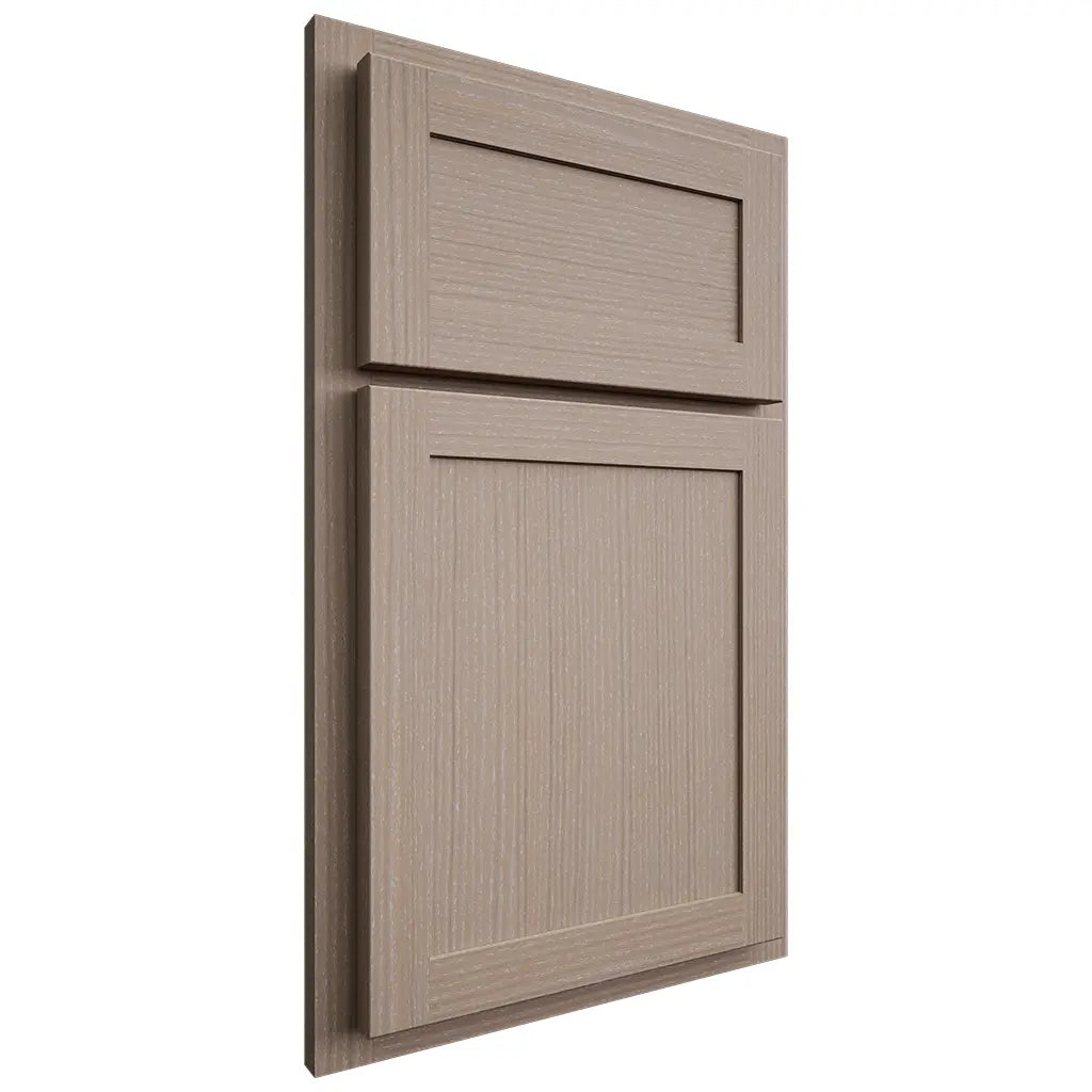 Shiloh Cabinetry Partial Overlay Malibu White Oak Rift Cut Whitewash Door