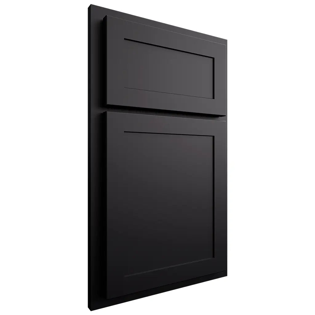 Shiloh Cabinetry Partial Overlay Malibu One Paintable Black Door