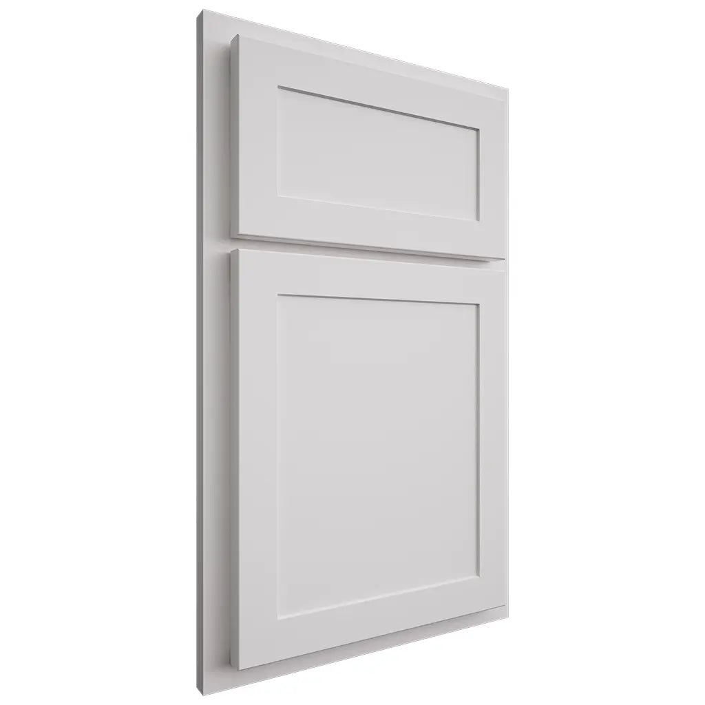 Shiloh Cabinetry Partial Overlay Malibu One Paintable Polar Door
