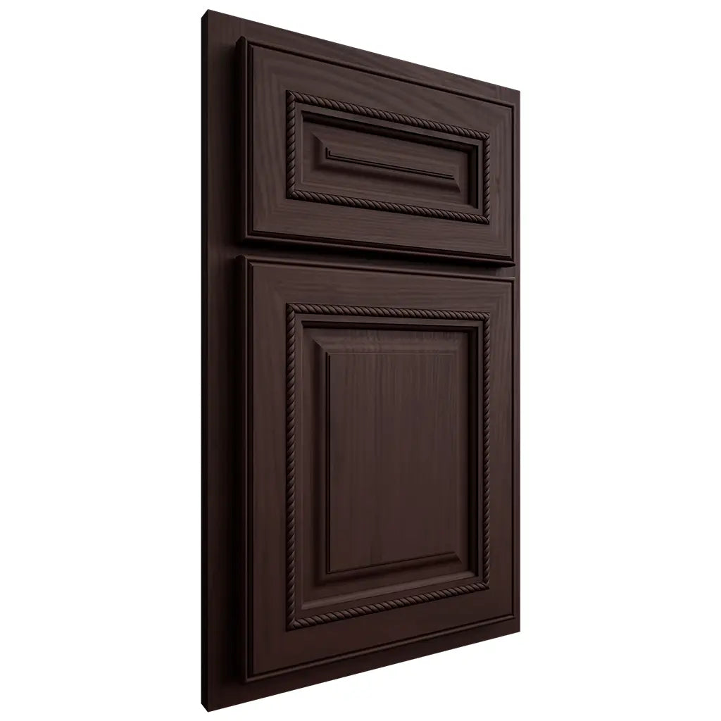 Shiloh Cabinetry Partial Overlay Manchester Alder Plain Cut Bistre Door