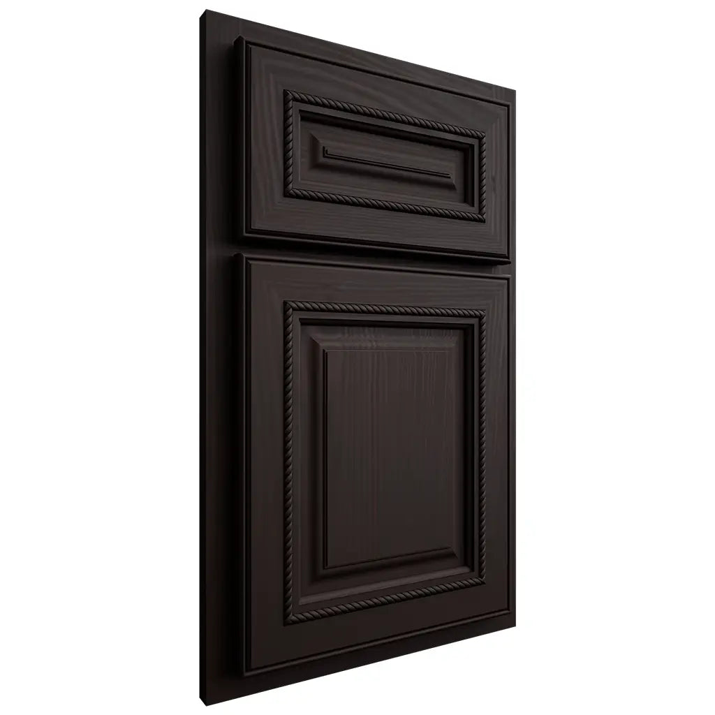 Shiloh Cabinetry Partial Overlay Manchester Alder Plain Cut Espresso Door
