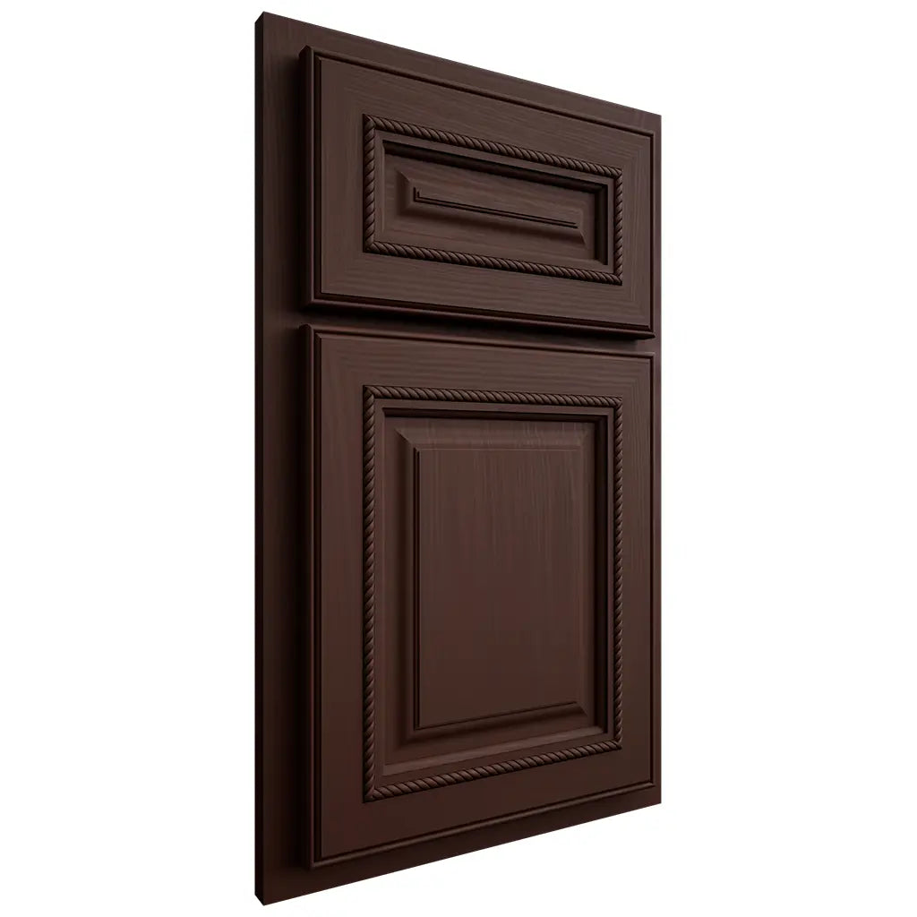 Shiloh Cabinetry Partial Overlay Manchester Alder Plain Cut Umber Door