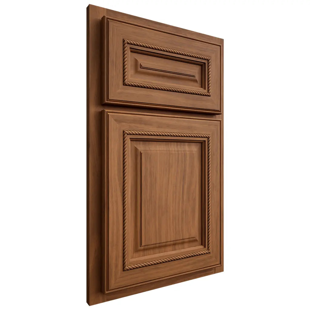 Shiloh Cabinetry Partial Overlay Manchester Cherry Plain Cut Coffee Door