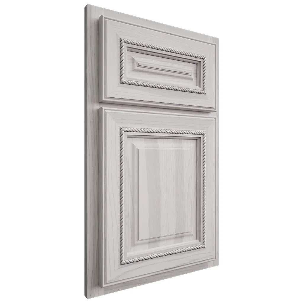 Shiloh Cabinetry Partial Overlay Manchester Hickory Plain Cut Cotton Door