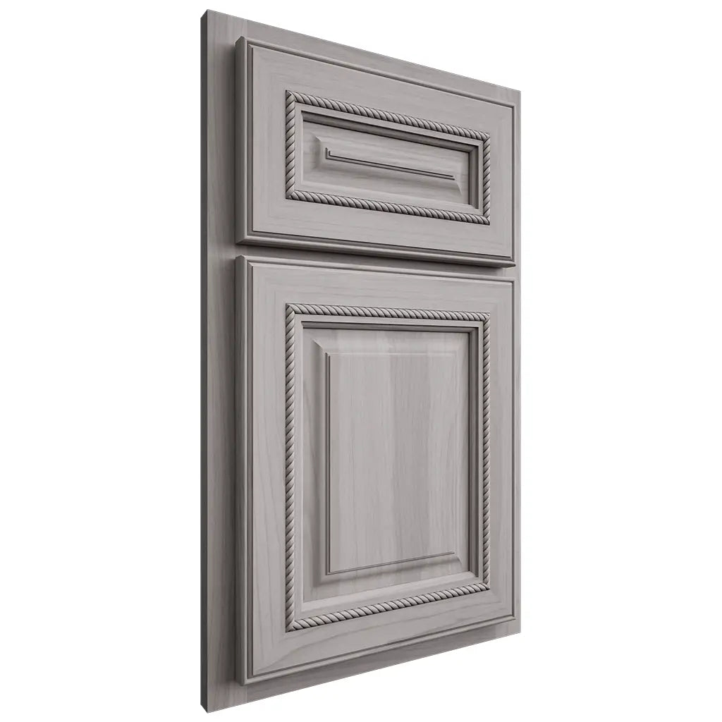 Shiloh Cabinetry Partial Overlay Manchester Hickory Plain Cut Stratus Door