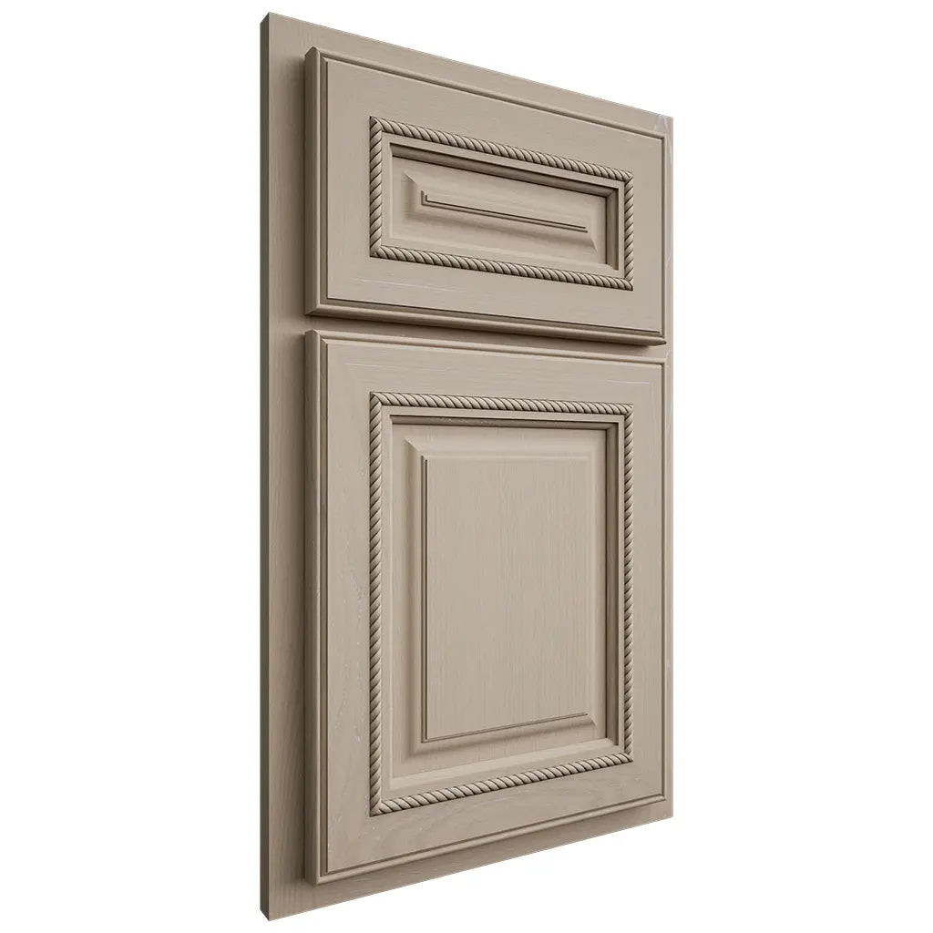 Shiloh Cabinetry Partial Overlay Manchester Maple Plain Cut Pebble Door