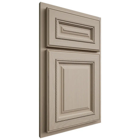 Shiloh Cabinetry Partial Overlay Manchester Maple Plain Cut Pebble Door