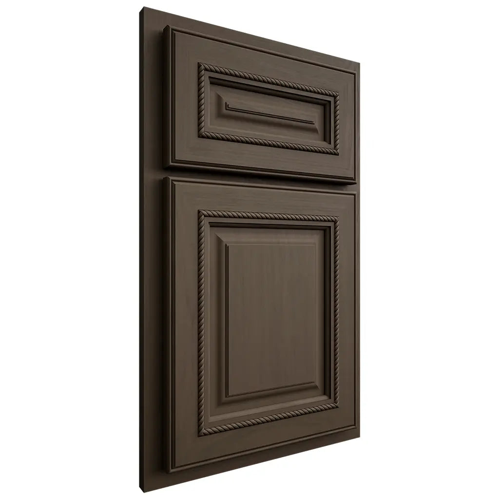 Shiloh Cabinetry Partial Overlay Manchester Maple Plain Cut Perfect Brown Door