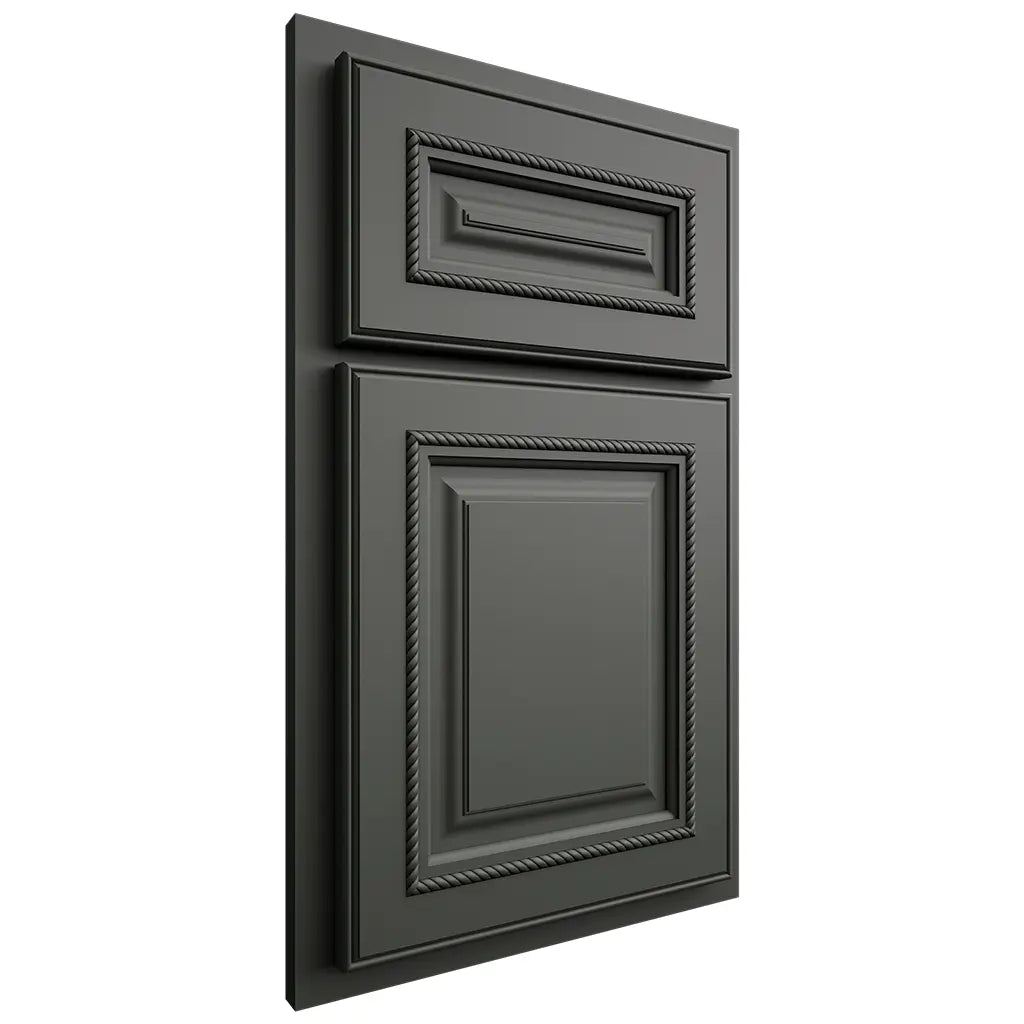 Shiloh Cabinetry Partial Overlay Manchester Paintable Pewter Green Door