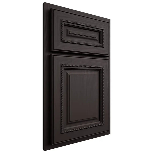 Shiloh Cabinetry Partial Overlay Manchester Poplar Plain Cut Carbon Door
