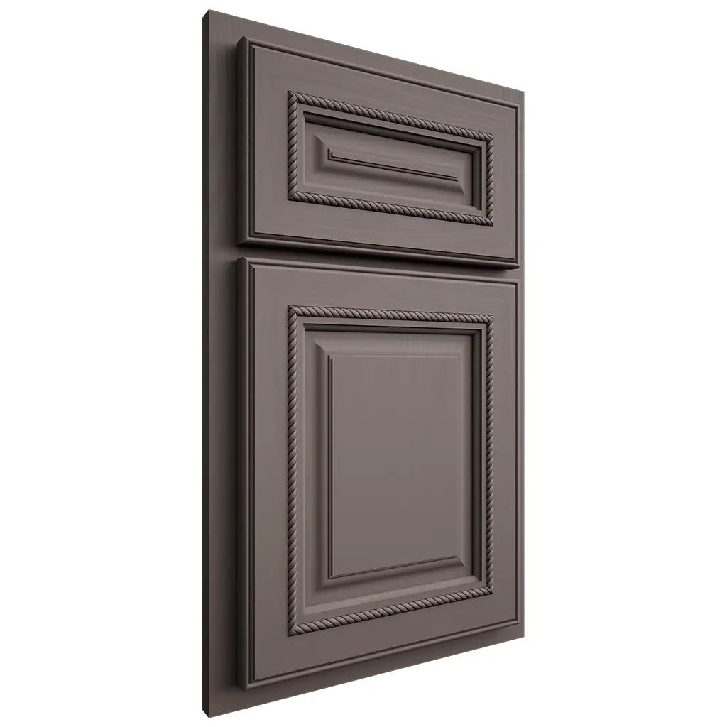 Shiloh Cabinetry Partial Overlay Manchester Poplar Plain Cut Heatherstone Door