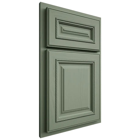 Shiloh Cabinetry Partial Overlay Manchester Poplar Plain Cut Moss Door