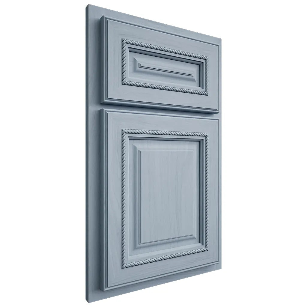 Shiloh Cabinetry Partial Overlay Manchester Poplar Plain Cut Sky Door