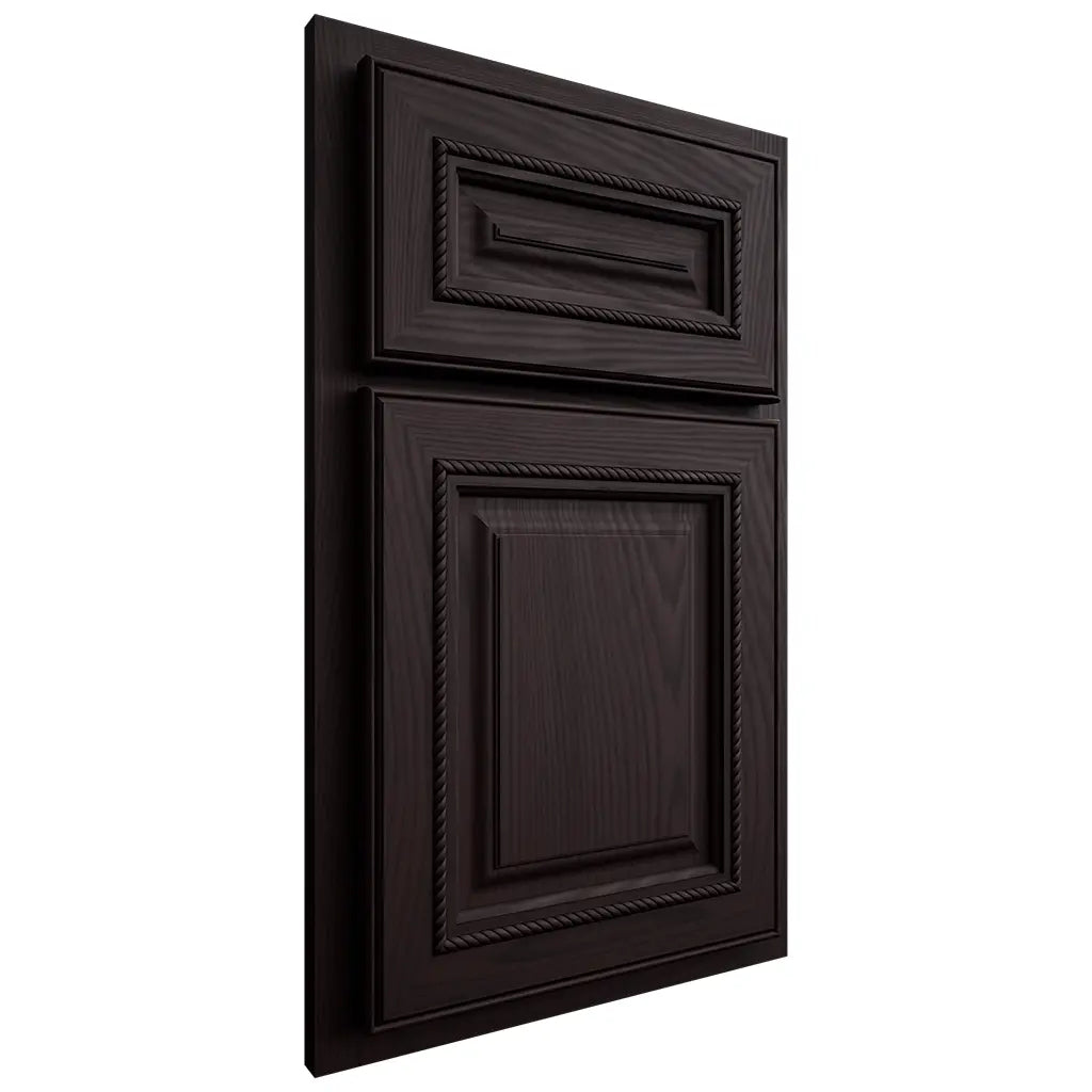 Shiloh Cabinetry Partial Overlay Manchester Red Oak Plain Cut Espresso Door