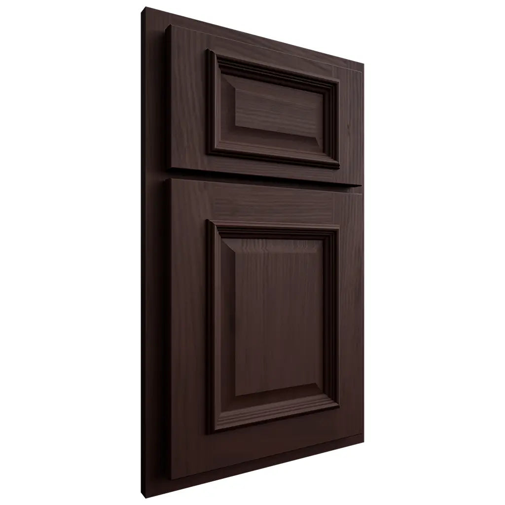 Shiloh Cabinetry Partial Overlay Montgomery Alder Plain Cut Bistre Door