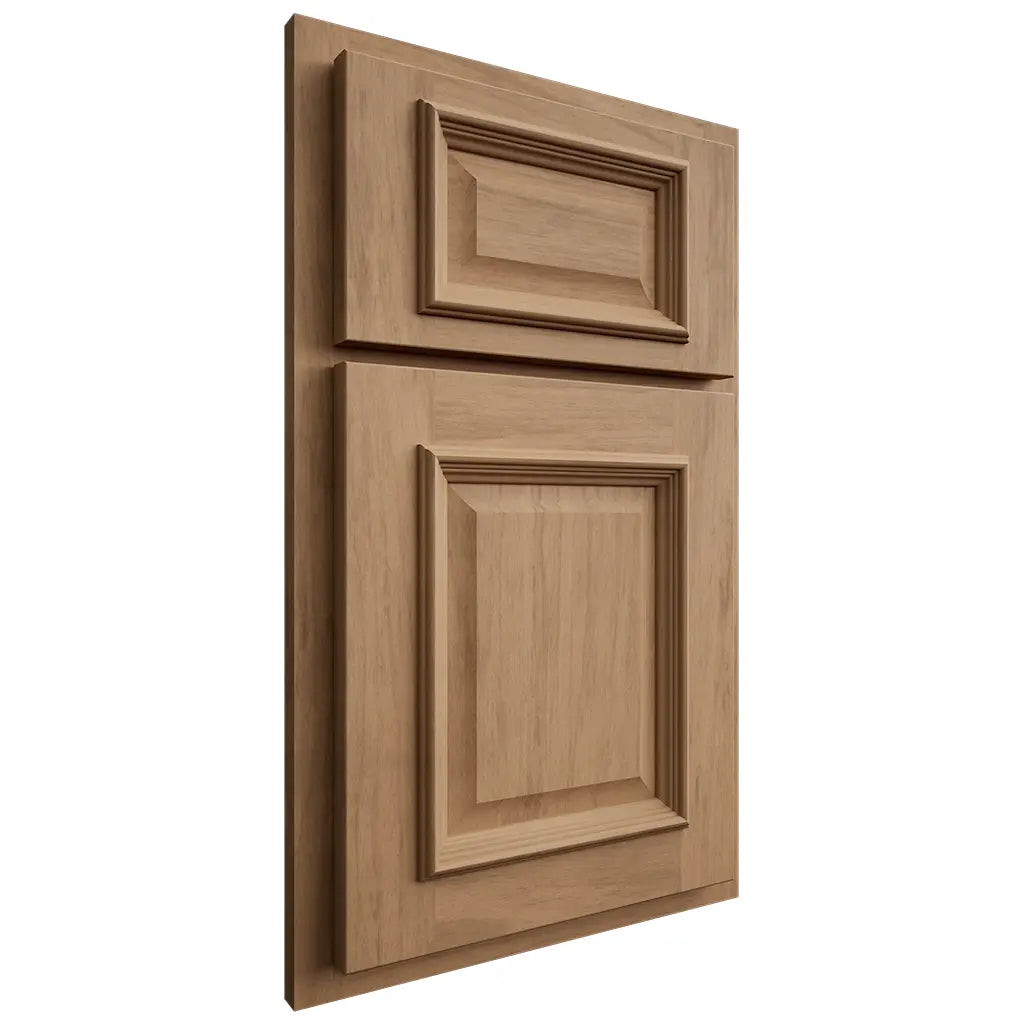 Shiloh Cabinetry Partial Overlay Montgomery Alder Plain Cut Dusty Road Door