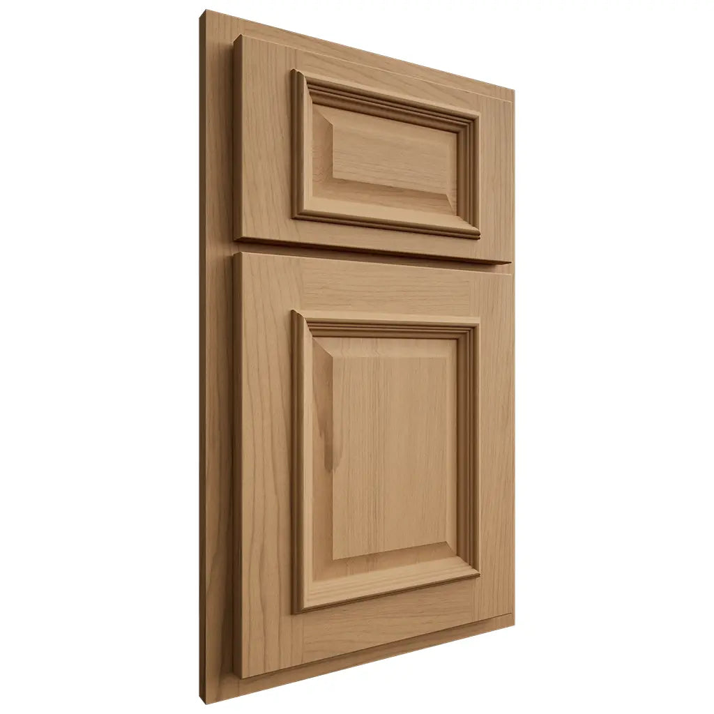 Shiloh Cabinetry Partial Overlay Montgomery Alder Plain Cut Natural Door