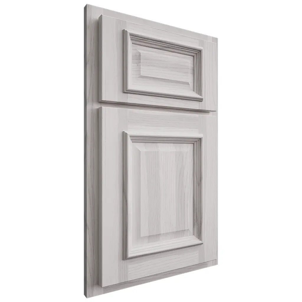 Shiloh Cabinetry Partial Overlay Montgomery Hickory Plain Cut Cotton Door