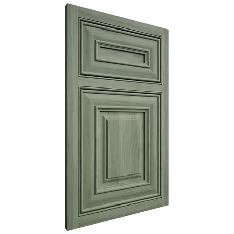 Shiloh Cabinetry Partial Overlay Montgomery Hickory Plain Cut Moss Door