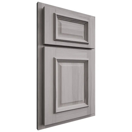 Shiloh Cabinetry Partial Overlay Montgomery Hickory Plain Cut Stratus Door