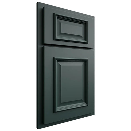 Shiloh Cabinetry Partial Overlay Montgomery Paintable Billiard Green Door