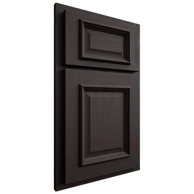 Shiloh Cabinetry Partial Overlay Montgomery Poplar Plain Cut Carbon Door