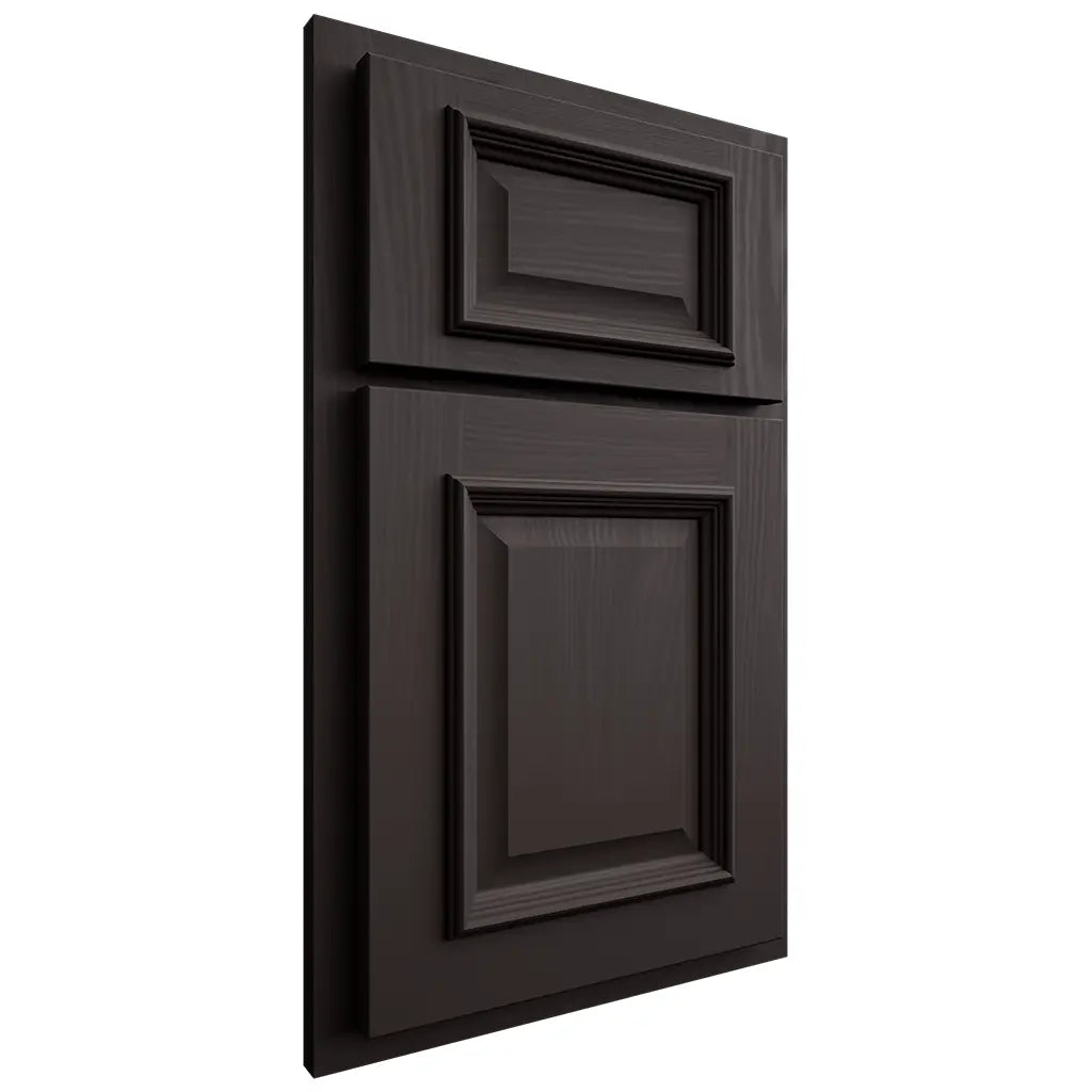 Shiloh Cabinetry Partial Overlay Montgomery Poplar Plain Cut Carbon Door