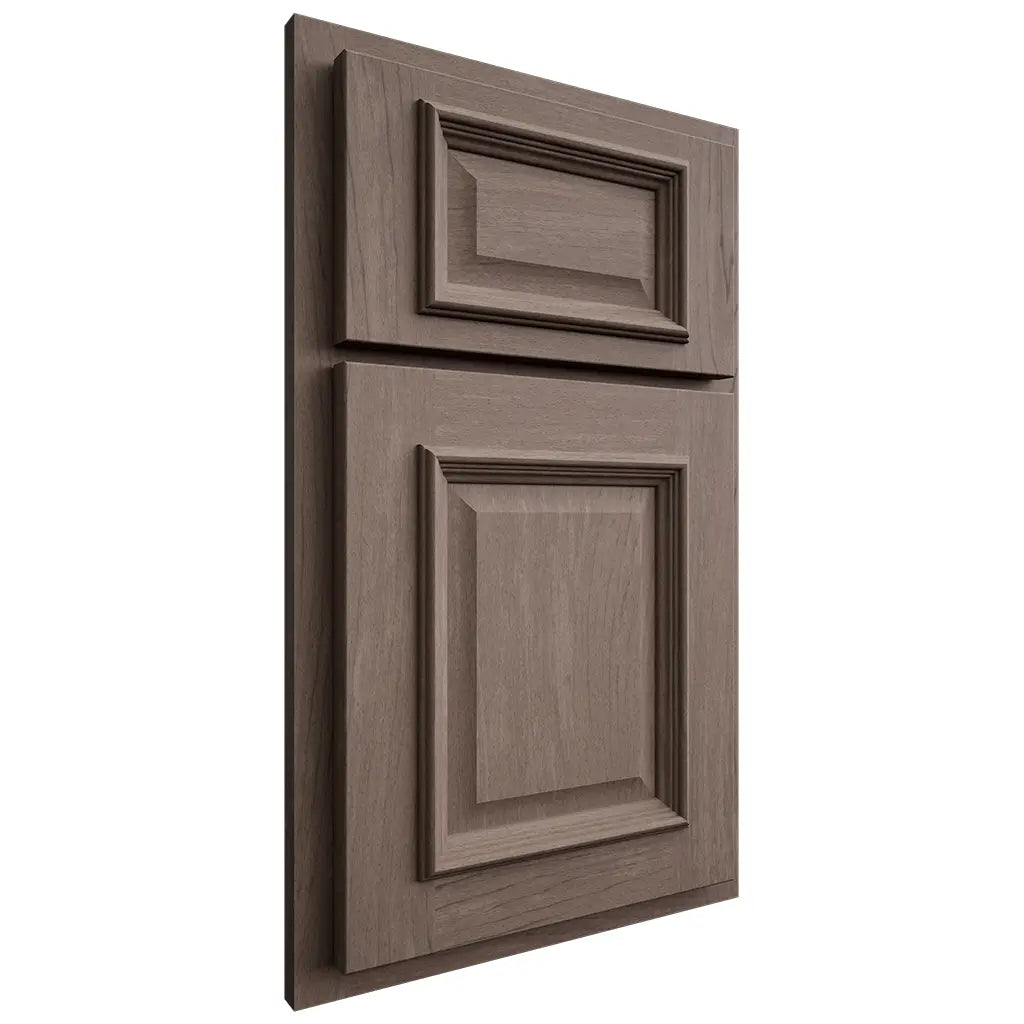 Shiloh Cabinetry Partial Overlay Montgomery Poplar Plain Cut River Rock Door