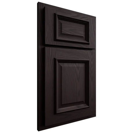 Shiloh Cabinetry Partial Overlay Montgomery Red Oak Plain Cut Espresso Door