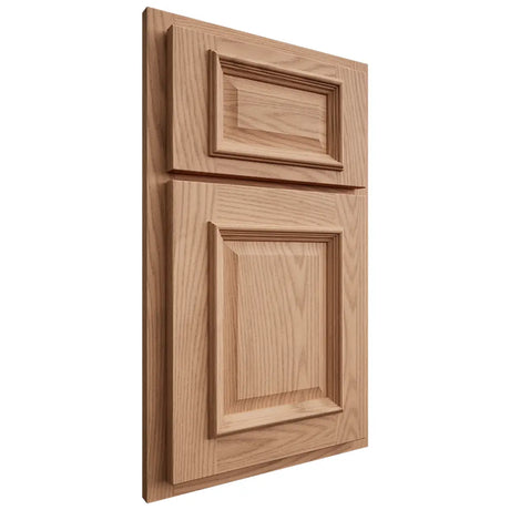 Shiloh Cabinetry Partial Overlay Montgomery Red Oak Plain Cut Natural Door