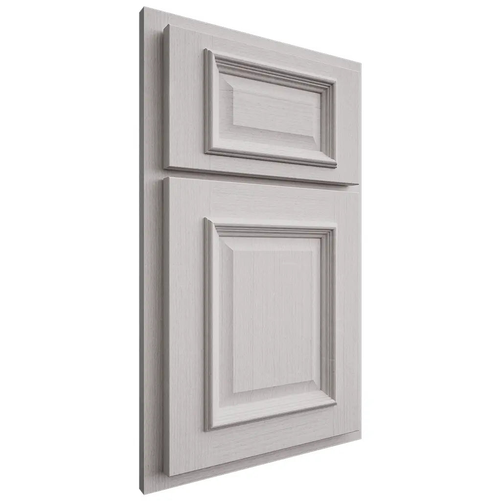 Shiloh Cabinetry Partial Overlay Montgomery White Oak Quarter Sawn Cotton Door