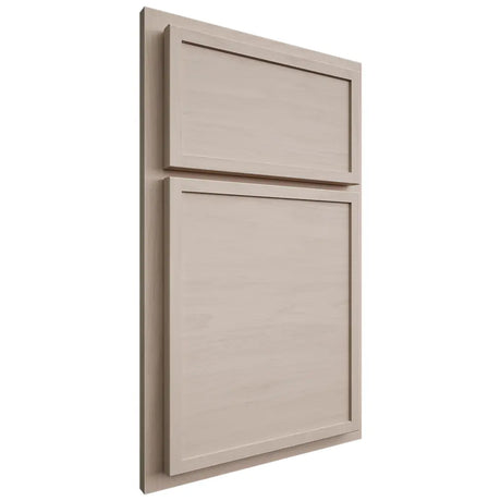 Shiloh Cabinetry Partial Overlay Napa Horizontal Alder Plain Cut White Sands Door