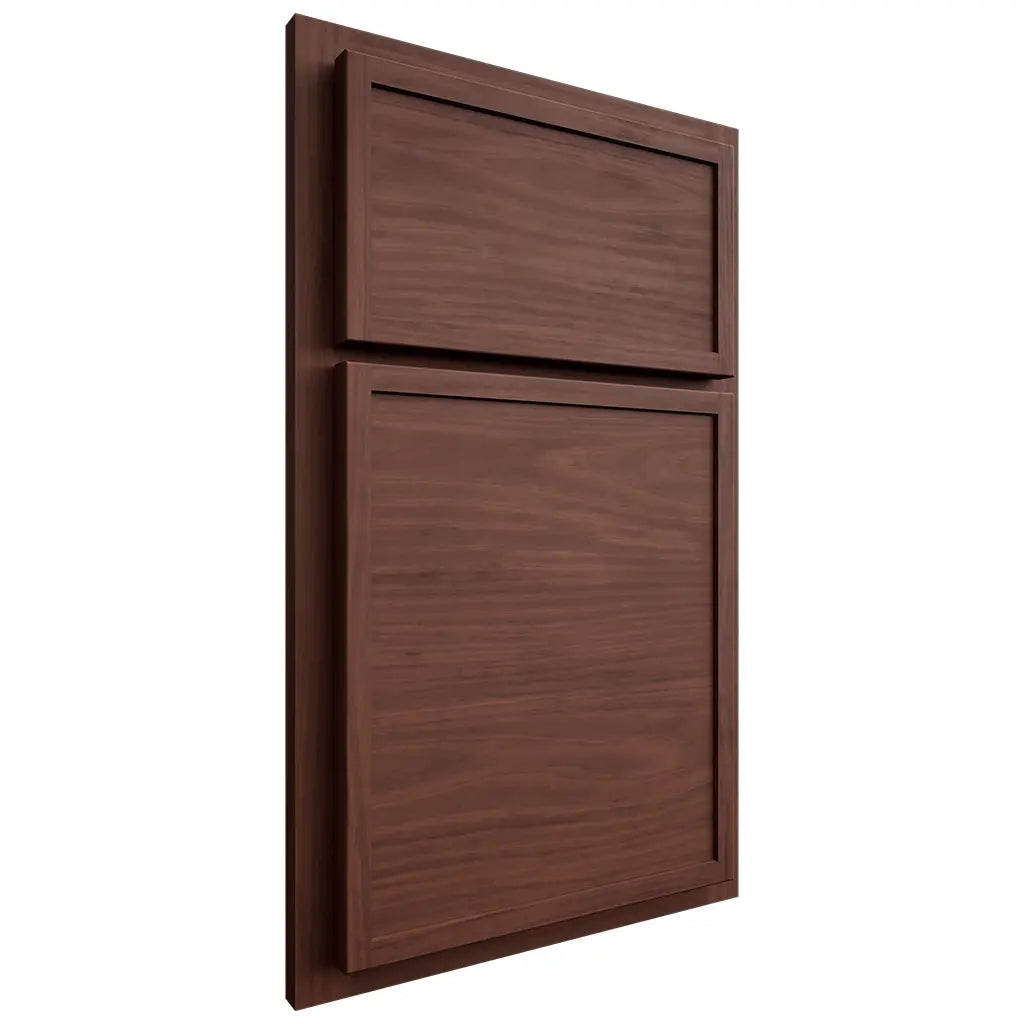 Shiloh Cabinetry Partial Overlay Napa Horizontal Cherry Plain Cut Bourbon Door