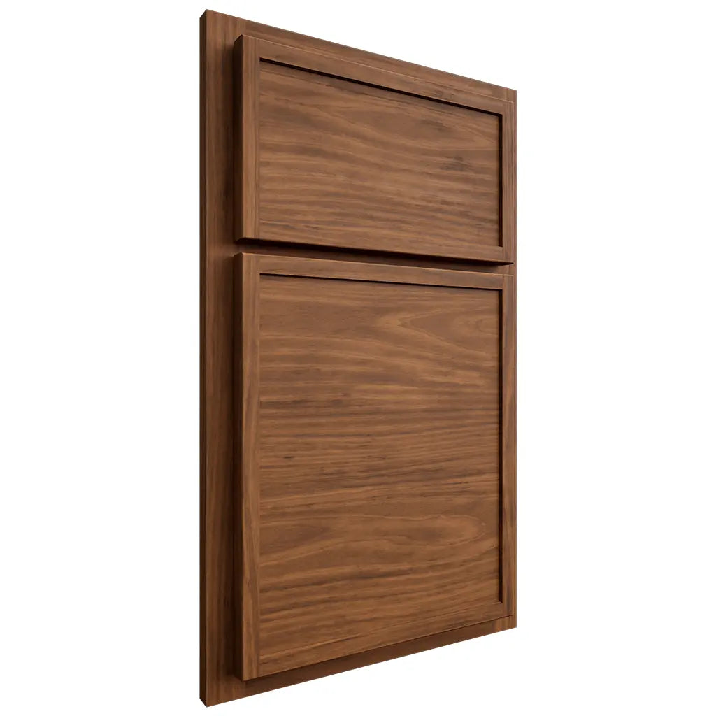 Shiloh Cabinetry Partial Overlay Napa Horizontal Cherry Plain Cut Carob Door