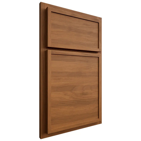 Shiloh Cabinetry Partial Overlay Napa Horizontal Hickory Plain Cut Chestnut Door
