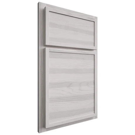 Shiloh Cabinetry Partial Overlay Napa Horizontal Hickory Plain Cut Cotton Door