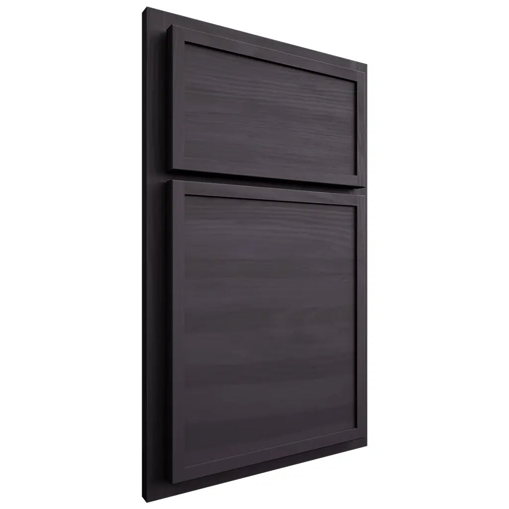 Shiloh Cabinetry Partial Overlay Napa Horizontal Hickory Plain Cut Harbor Door