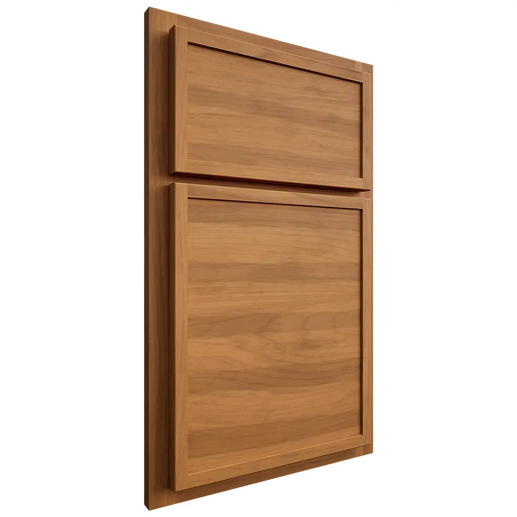 Shiloh Cabinetry Partial Overlay Napa Horizontal Hickory Plain Cut Medium Door