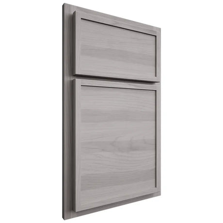 Shiloh Cabinetry Partial Overlay Napa Horizontal Hickory Plain Cut Stratus Door