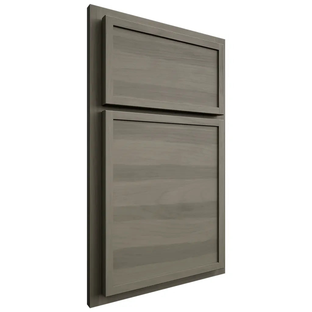 Shiloh Cabinetry Partial Overlay Napa Horizontal Hickory Plain Cut Thyme Door