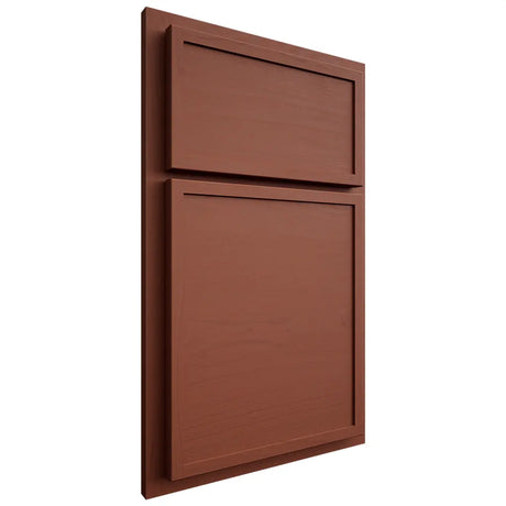 Shiloh Cabinetry Partial Overlay Napa Horizontal Maple Plain Cut Cayenne Door