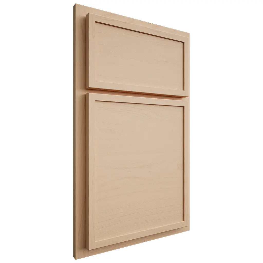 Shiloh Cabinetry Partial Overlay Napa Horizontal Maple Plain Cut Natural Door